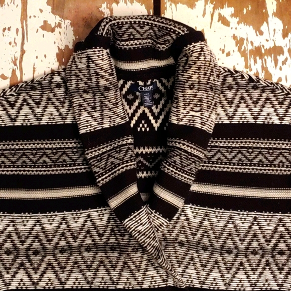 Chaps Inside Out Diamond Knit Toggle Sweater Vest - Picture 8 of 16